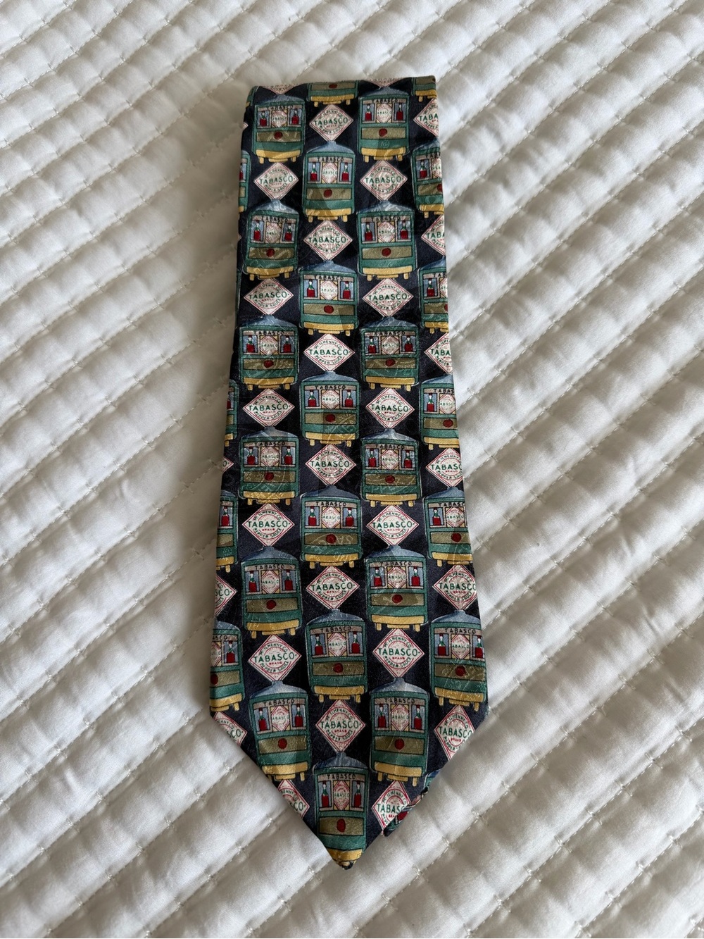 Men's Novelty Necktie with Tabasco Pattern